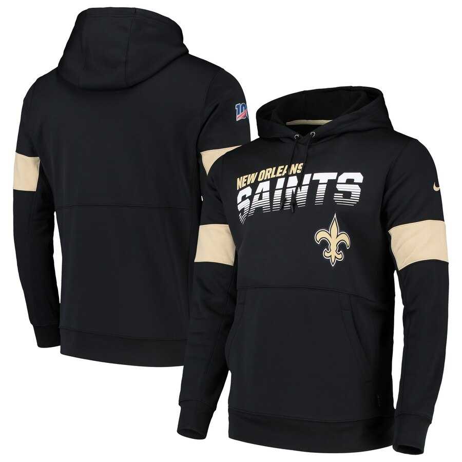 New Orleans Saints Nike Sideline Team Logo Performance Pullover Hoodie Black,We sell and wholesale New Orleans Saints Nike Sideline Team Logo Performance Pullover Hoodie Black on line form chian!